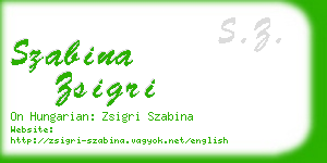 szabina zsigri business card